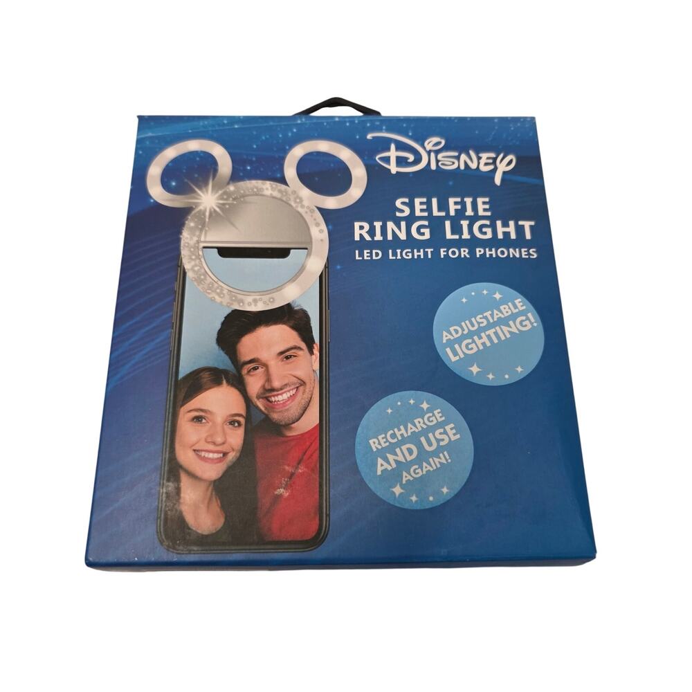 Disney Mickey Mouse Selfie Ring Light LED Clip On Phone Light Rechargeable